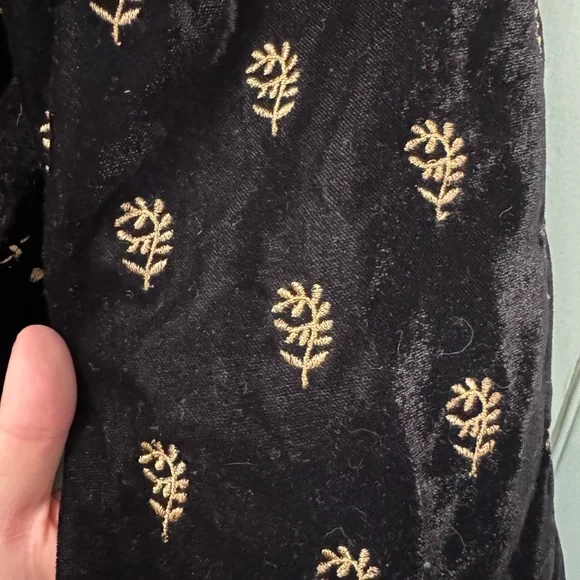 Sezane Orchidea Dress Velours Patchwork - Size 42 - Picture 2 of 6